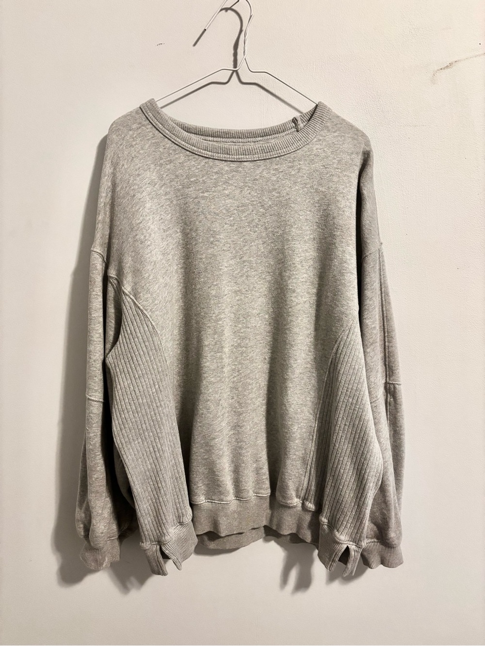 Aerie Heather Gray Tres Chic Crewneck Sweatshirt - Size Medium